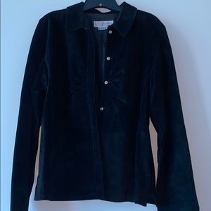 BLOOMINGDALES SUTTON STUDIO BLACK SURDE SHIRT